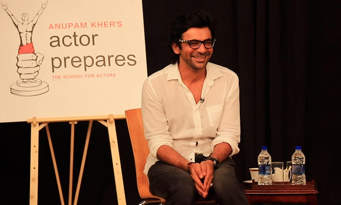 Indian actor and Stand-Up Comedian Sunil Grover in a Celebrity Guest Lecture at Actor Prepares.