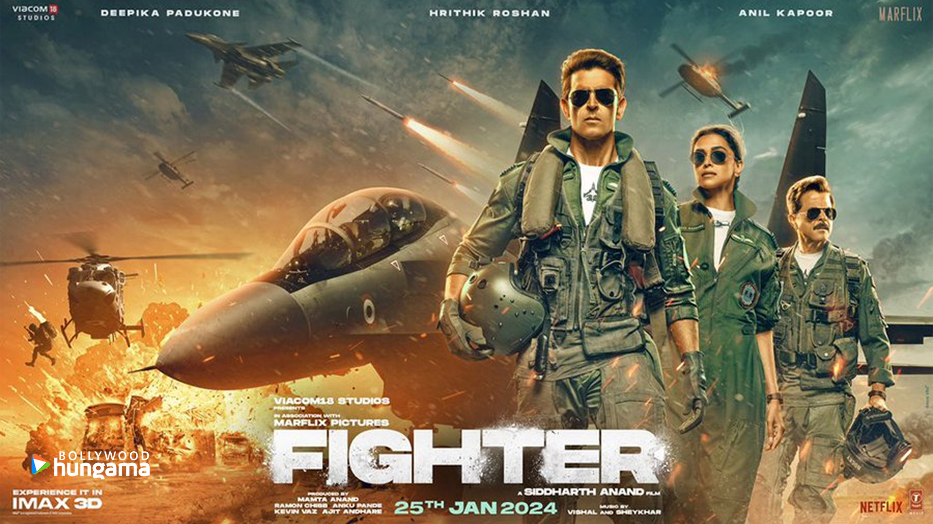 A Powerhouse Pairing, Deepika Padukone & Hrithik Roshan team up for action thriller Fighter