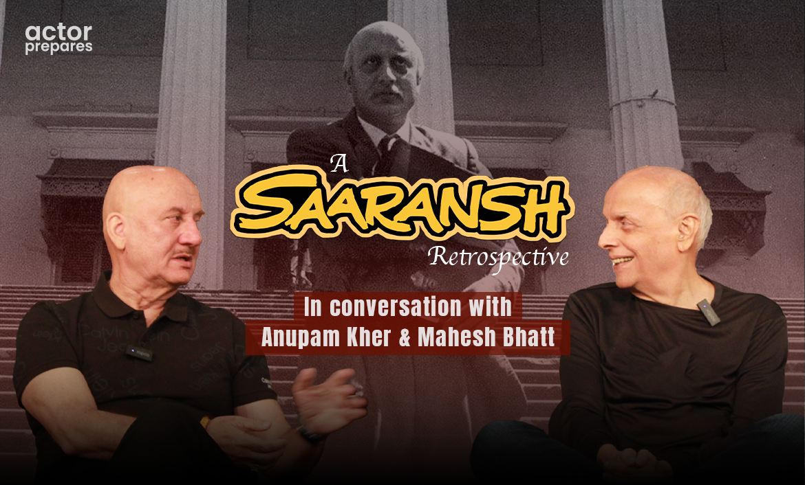 Mahesh Bhatt looks back on the Saaransh journey at Actor Prepares: A Saaransh Retrospective.